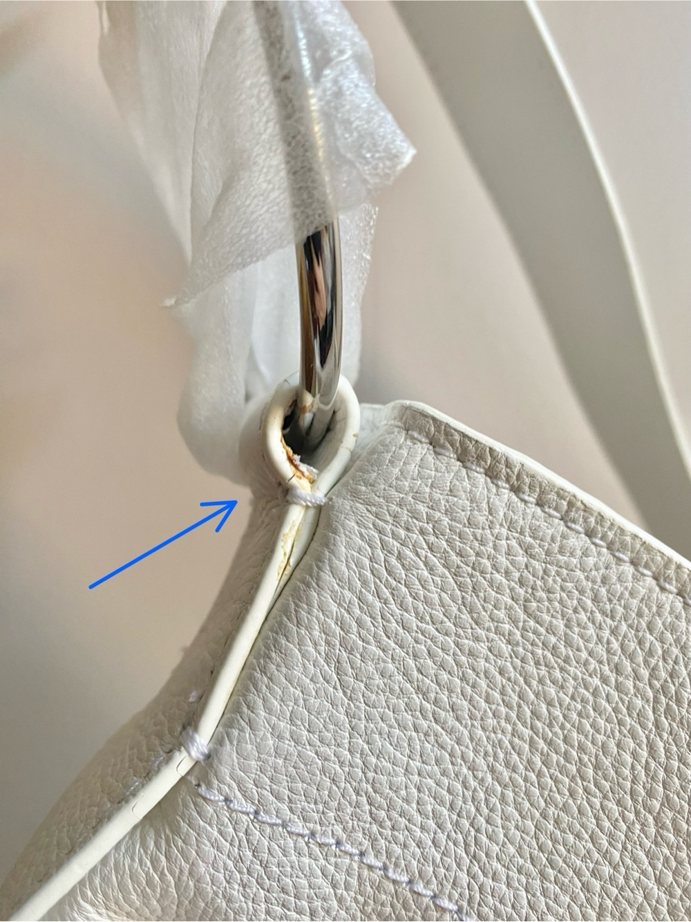 Zara white flat leather shopper bag - Picture 8 of 8